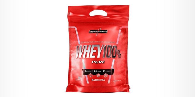 Whey 100% Pure Pouch 907G Baunilha - Integralmédica
