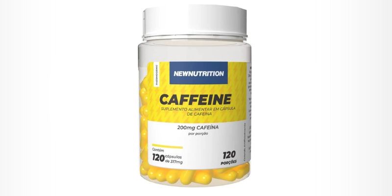 Caffeine 200mg 120 Cápsulas - NewNutritio