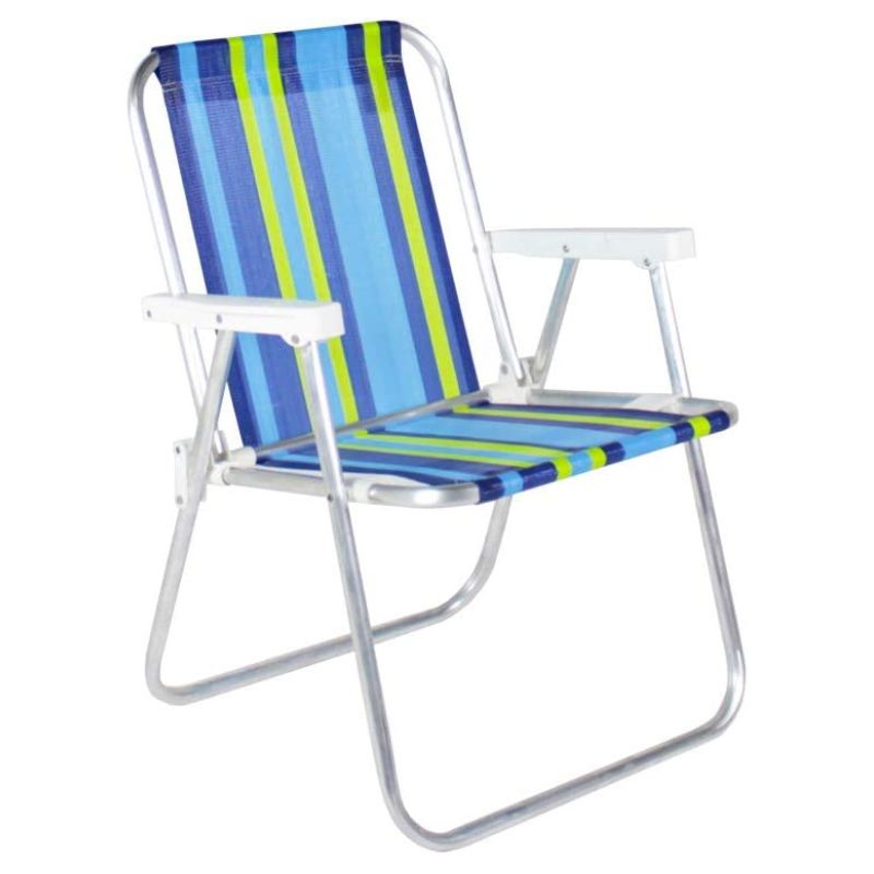 Cadeira de Praia Alta em Alumínio, Cores sortidas - Bel Fix