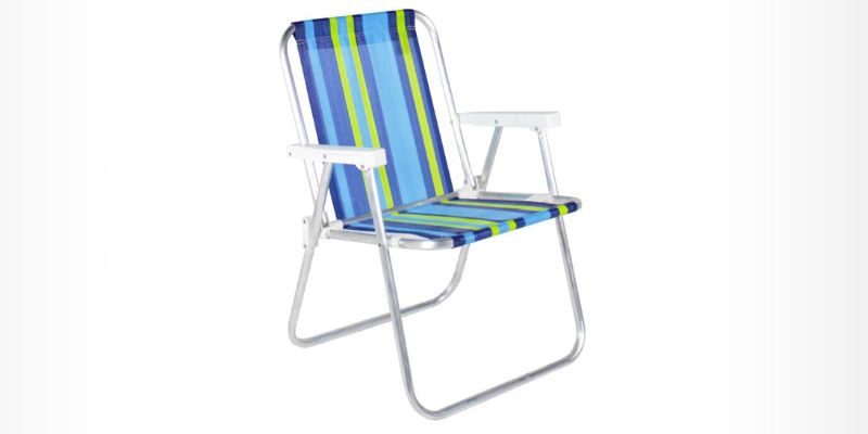Cadeira de Praia Alta em Alumínio, Cores sortidas - Bel Fix 