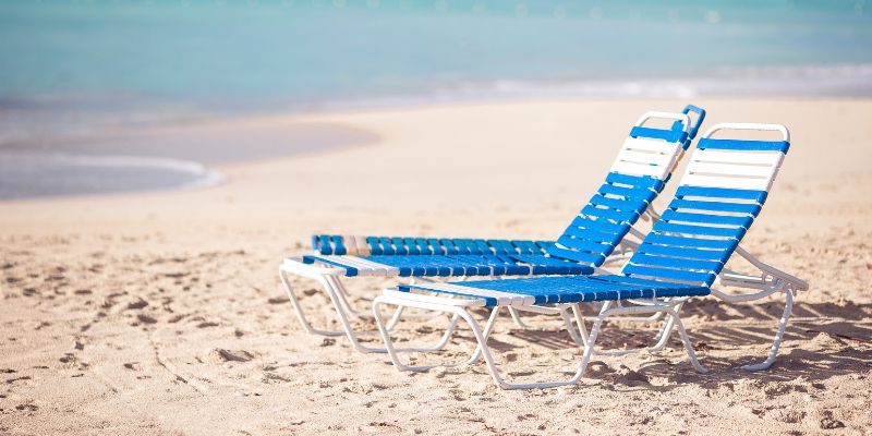 Cadeira de praia para banho de sol