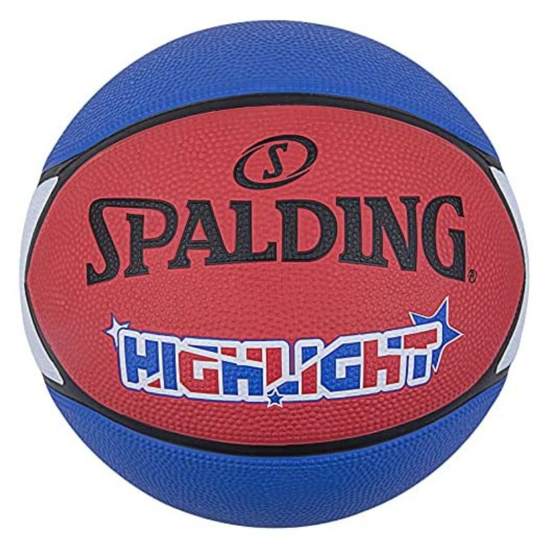 Bola de basquete Highlight, vermelha branca e azul, tamanho 7 - Spalding